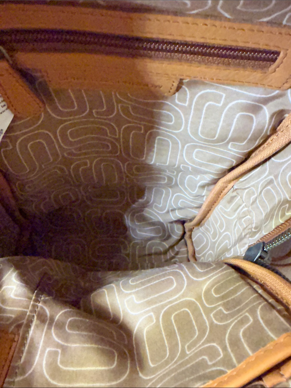 Spikes & Sparrow Tan Leather Crossbody Sling Bag - Picture 12 of 14